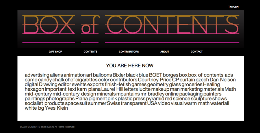 CONCEPT SHOP LAUNCHED – BOX OF CONTENTS